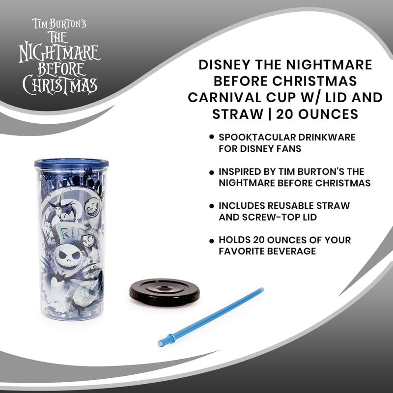Disney's The Nightmare Before Christmas Carnival Cup w/ Lid and Straw | 20 Ounces product image 7 of 7