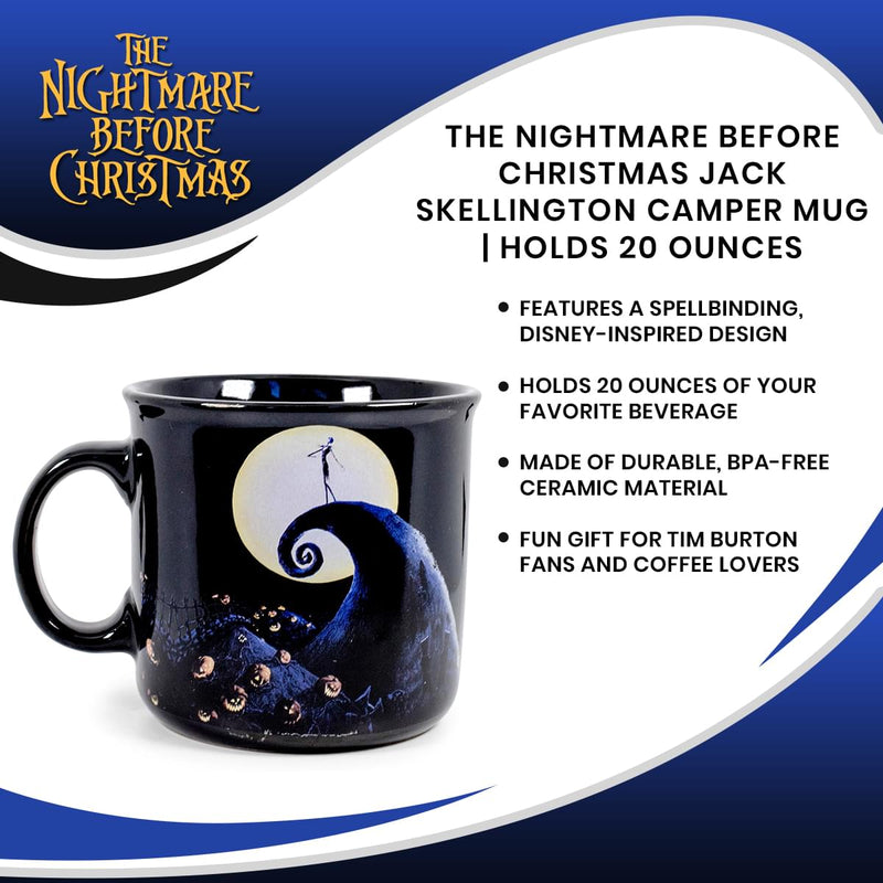 The Nightmare Before Christmas Jack Skellington Camper Mug | Holds 20 Ounces product image 7 of 7
