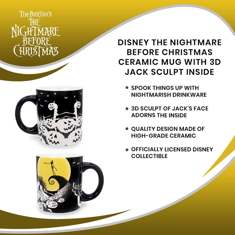 Disney's The Nightmare Before Christmas Ceramic Mug With 3D Jack Sculpt Inside product image 7 of 7