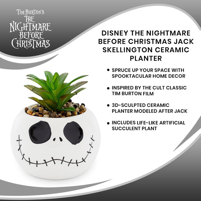 Disney The Nightmare Before Christmas Jack Skellington 6 Inch Ceramic Planter