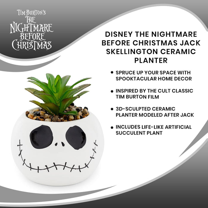 nightmare before christmas succulent pots Disney's The Nightmare Before Christmas Jack Skellington 6 Inch Ceramic Planter
