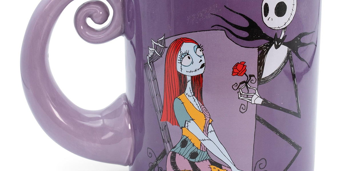 NBX Jack & Sally 20oz Shaped Handle Ceramic Mug | Free Shipping  MeTV Mall