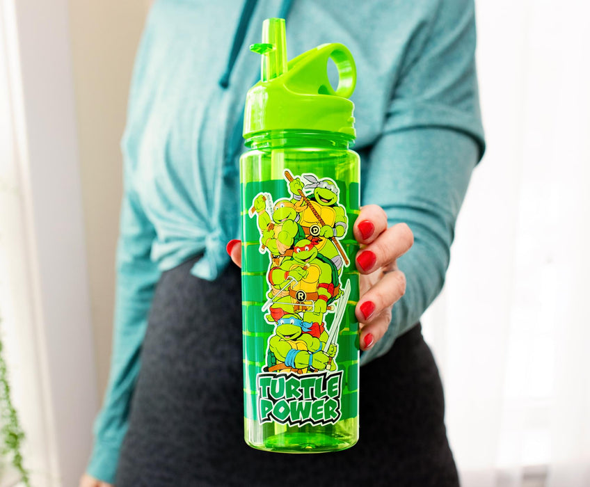 Teenage Mutant Ninja Turtles Water Bottle With Flip-Up Straw | Holds 20  Ounces