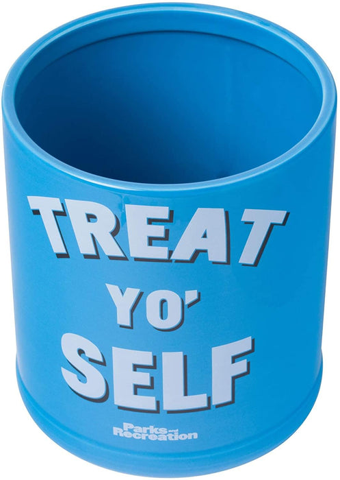 Parks and Recreation "Treat Yo Self" Ceramic Cookie Jar Container With Lid