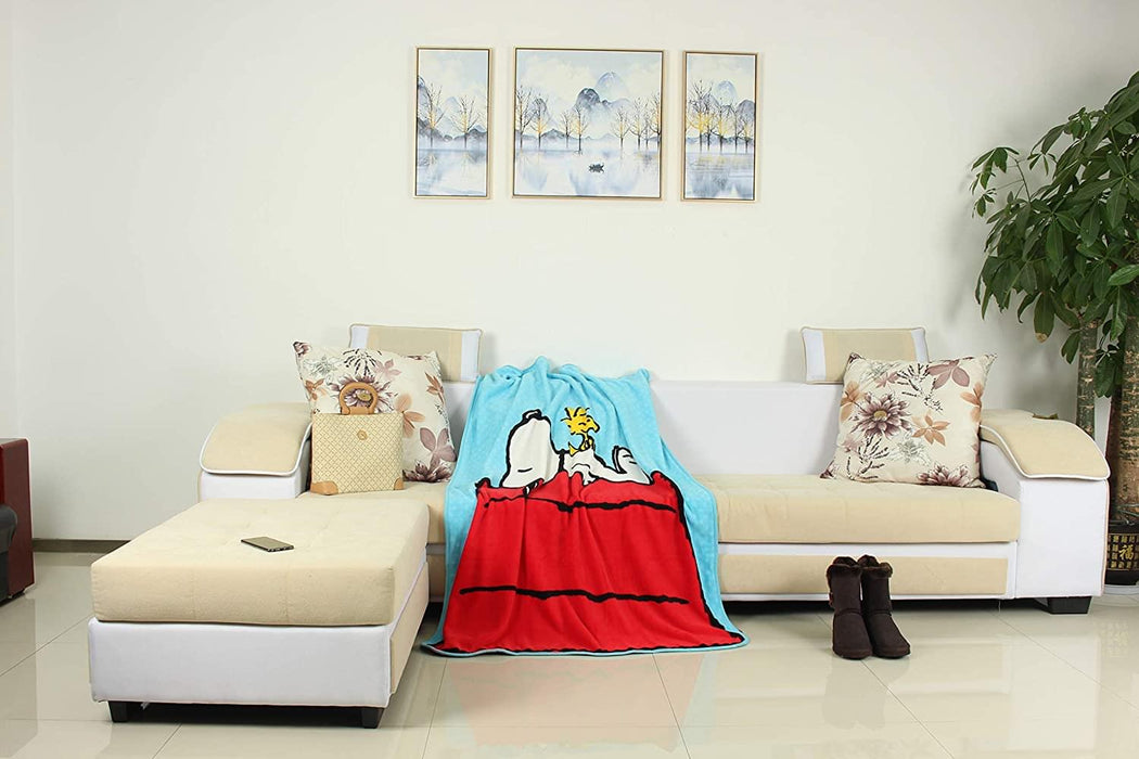 Peanuts Snoopy And Woodstock Fleece Throw Blanket | 45 x 60 Inches