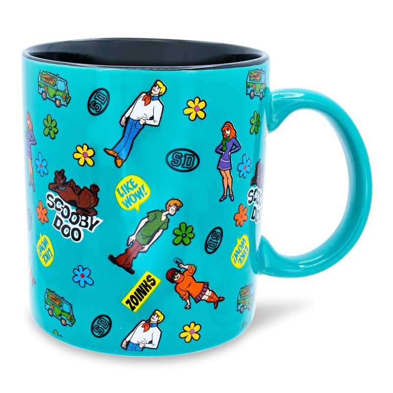 Scooby-Doo Sticker Pattern Ceramic Mug | Holds 20 Ounces product image 1 of 8