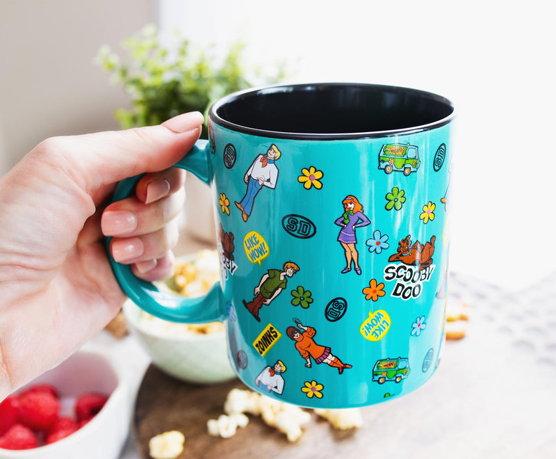 Scooby-Doo Sticker Pattern Ceramic Mug | Holds 20 Ounces product image 5 of 8