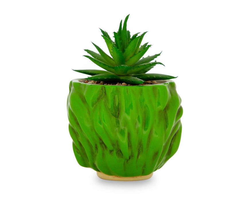 beetlejuice succulent Beetlejuice Head 3-Inch Ceramic Mini Planter with Artificial Succulent