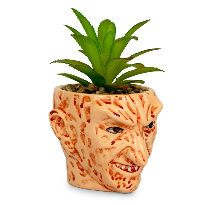 jason succulent planter A Nightmare On Elm Street Freddy Krueger Ceramic Planter w/ Artificial Succulent