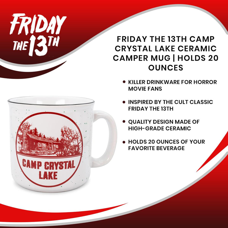 Friday the 13th Camp Crystal Lake Ceramic Camper Mug | Holds 20 Ounces product image 7 of 7