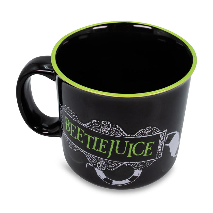 Beetlejuice "Never Trust the Living" Ceramic Camper Mug | Holds 20 Ounces