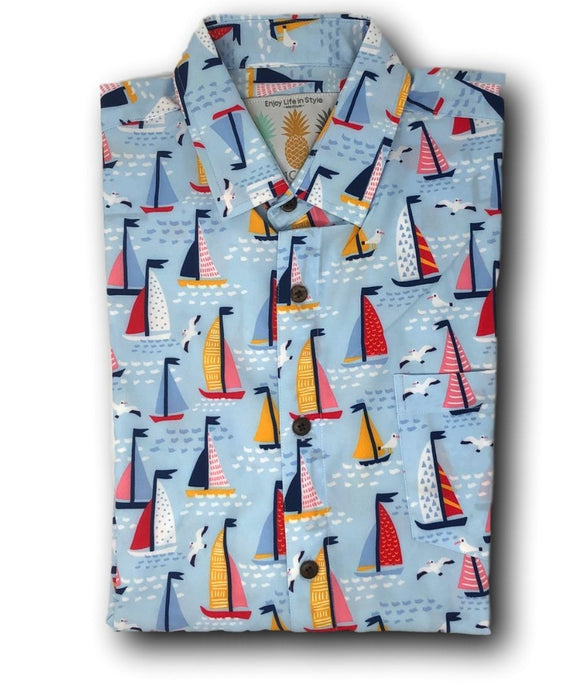 Super Stretch - Sailin Away Hawaiian Shirt