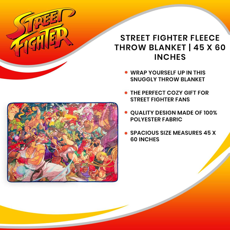 Street Fighter Fleece Throw Blanket | 45 x 60 Inches product image 7 of 7