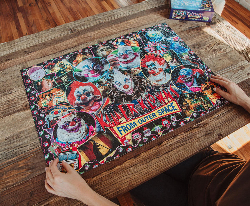 Killer Klowns From Outer Space Kollage B 1000-Piece Jigsaw Puzzle For Adults | 28 x 20 Inches