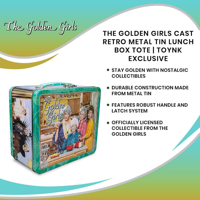 The Golden Girls Cast Retro Metal Tin Lunch Box Tote