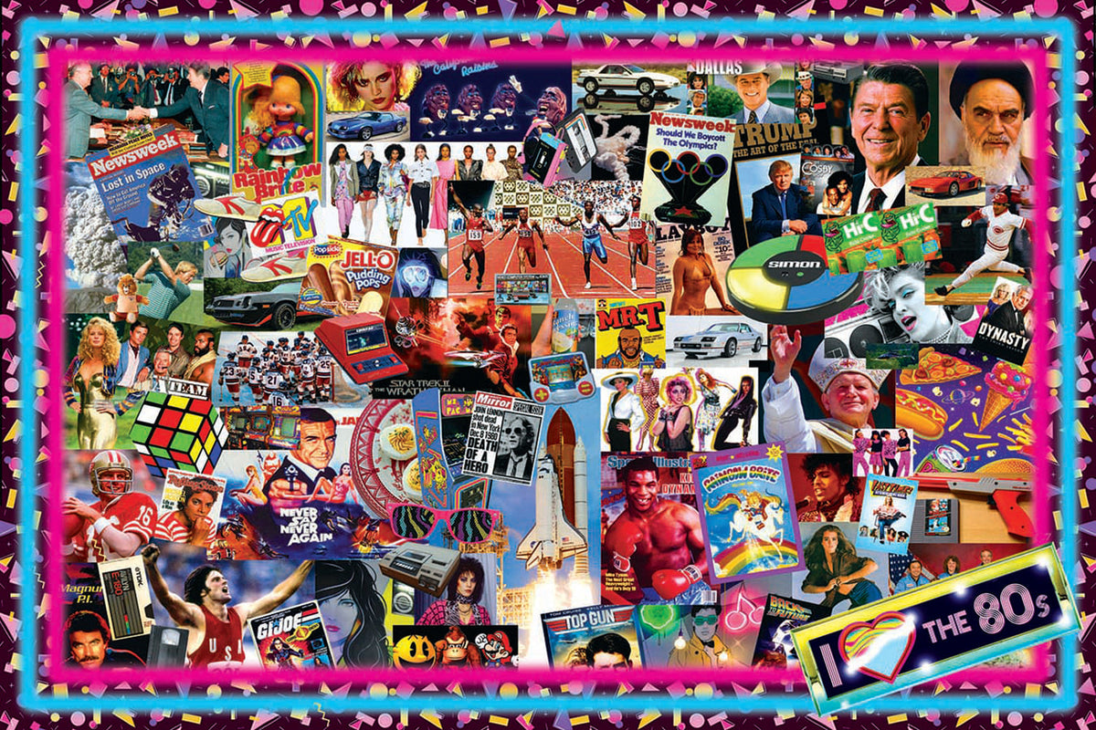 The Crazy 80's! Retro Puzzle For Adults And Kids | 1000 Piece