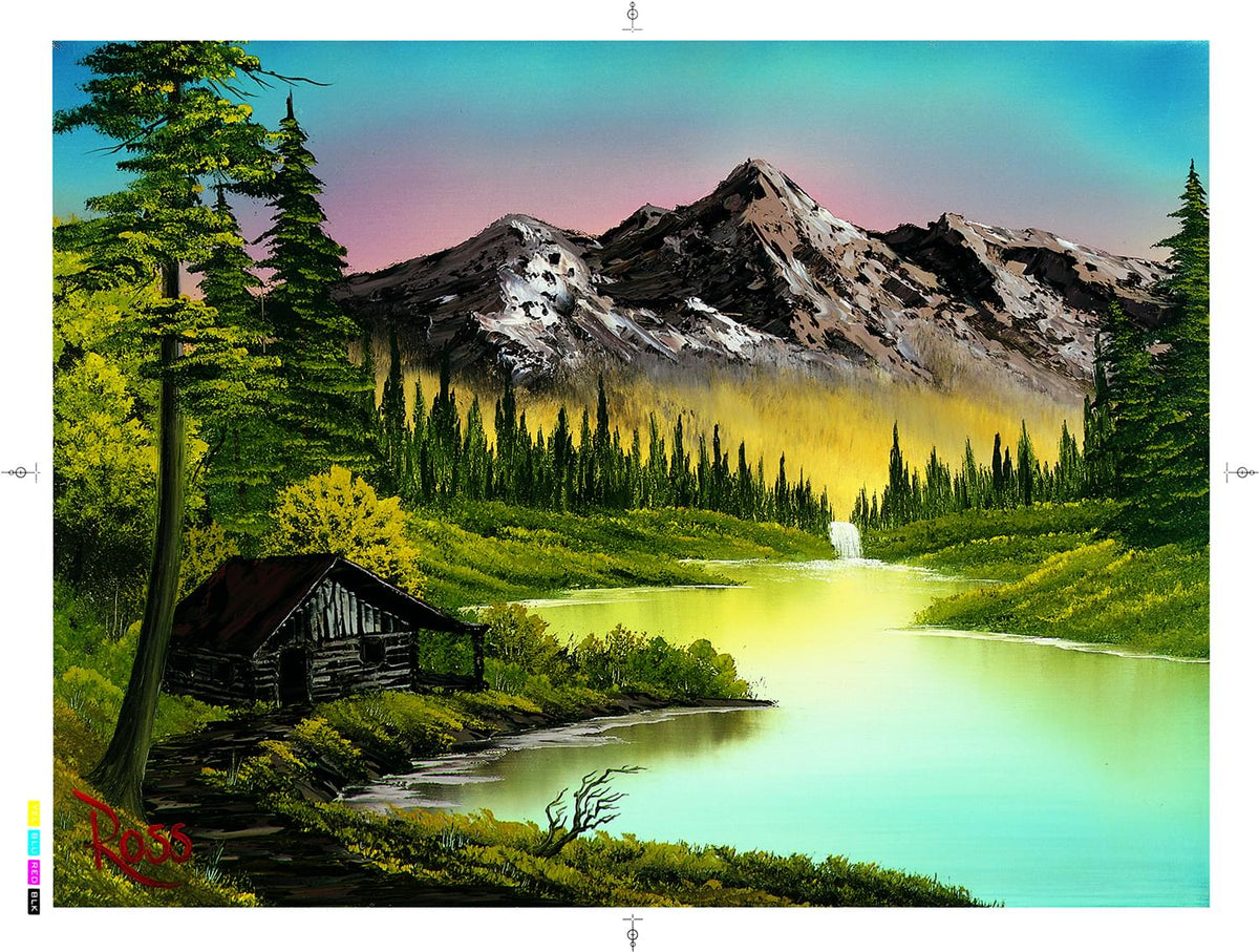 Bob Ross Mountain Retreat 1000 Piece Jigsaw Puzzle | Free Shipping