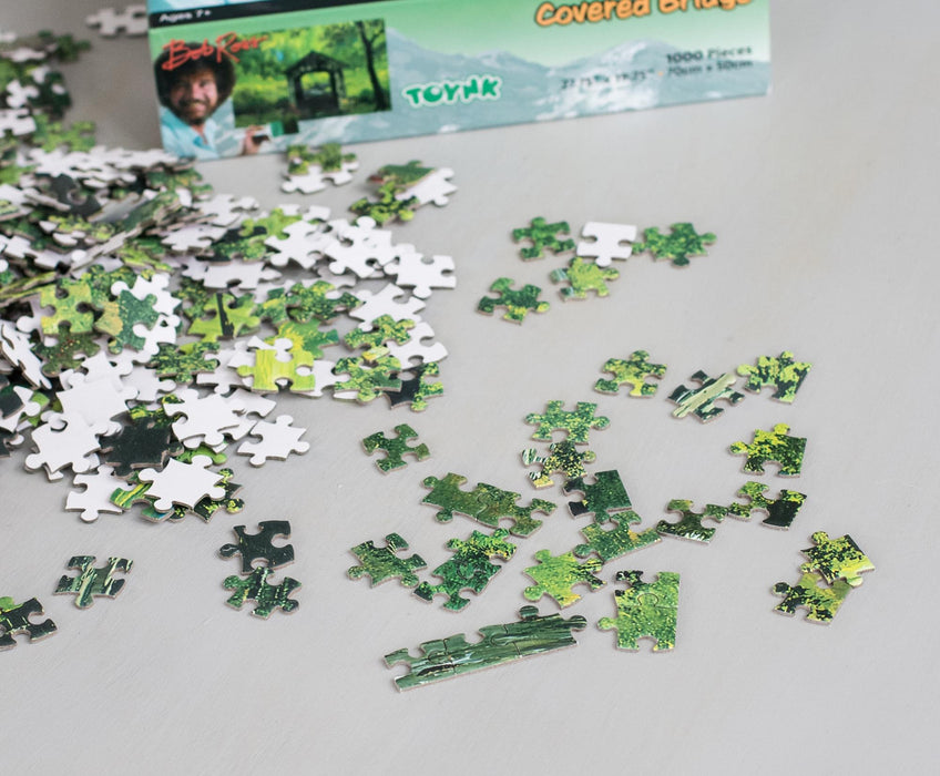 Bob Ross Covered Bridge Nature Puzzle | 1000 Piece Jigsaw Puzzle