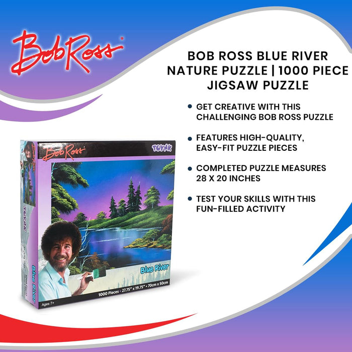 Bob Ross Blue River Nature Puzzle | 1000 Piece Jigsaw Puzzle