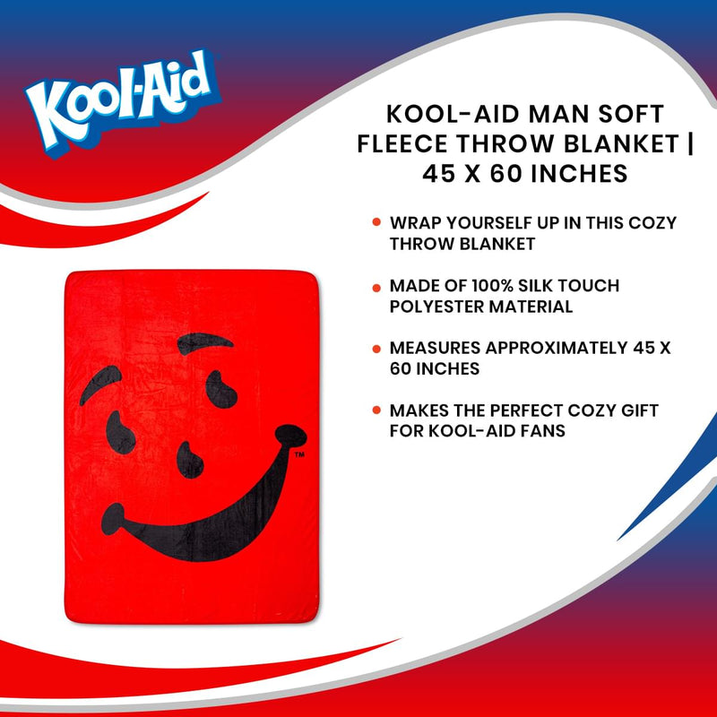 Kool-Aid Man Soft Fleece Throw Blanket | 45 x 60 Inches product image 7 of 7