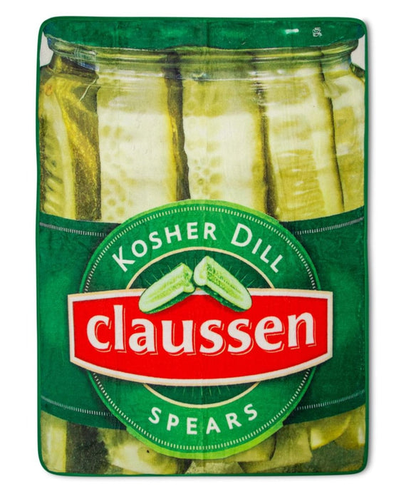 Claussen Kosher Dill Pickles Fleece Throw Blanket | 45 x 60 Inches