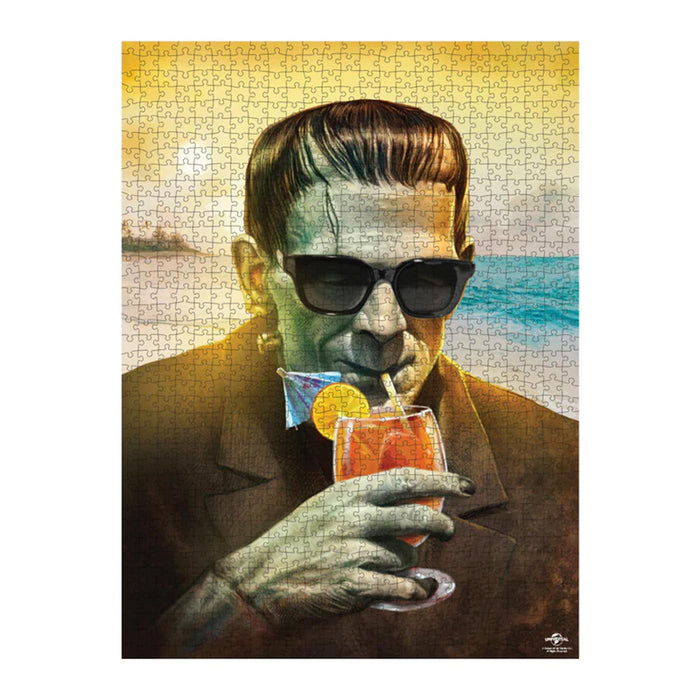 Universal Monsters Frankenstein at the Beach 1000 Piece Jigsaw Puzzle