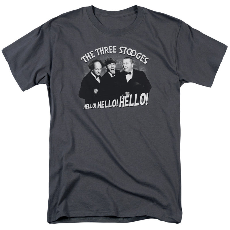 T-Shirt featuring design named Three Stooges - Hello!, product image 1 of 2