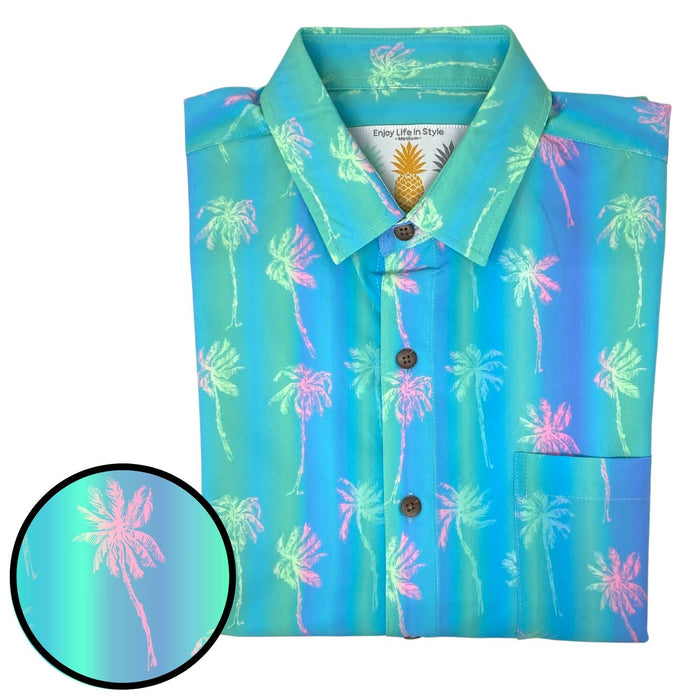 Super Stretch - Tahiti Palms Hawaiian Shirt