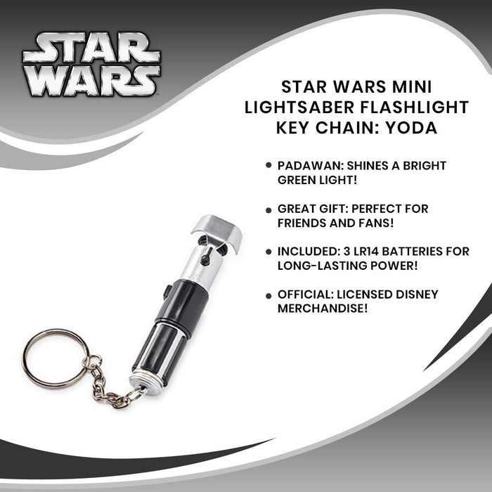 Star Wars Mini Lightsaber Flashlight Key Chain: Yoda