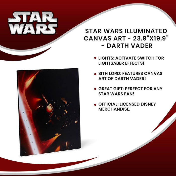 Star Wars Illuminated Canvas Art - 23.9x19.9 - Darth Vader