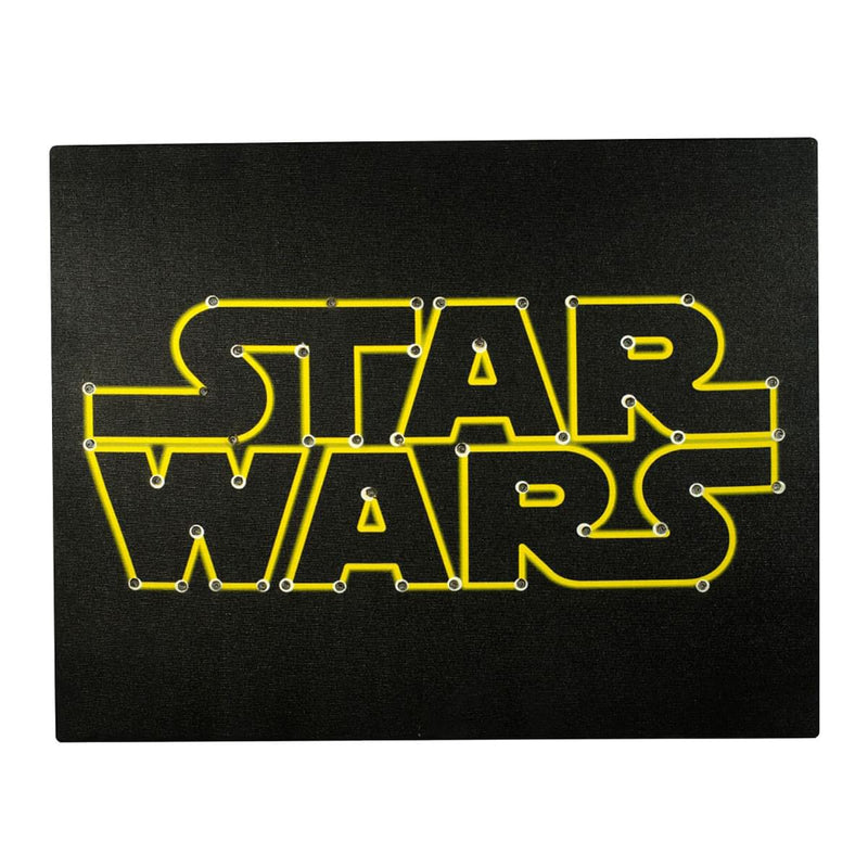 Star Wars Logo Light Up 16 x 20 Inch Black Wall Canvas product image
