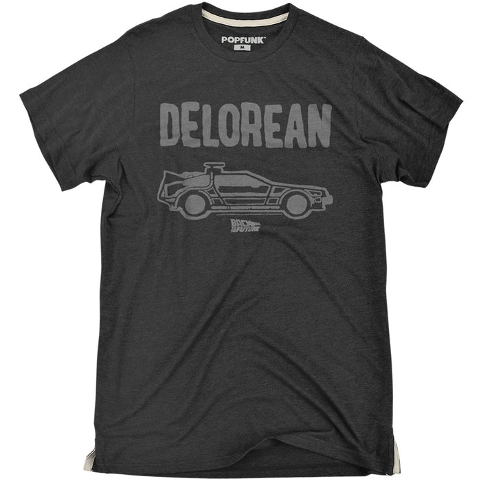 Back To The Future Movie Logo Delorean T-Shirt – Men's Black 100% Cotton