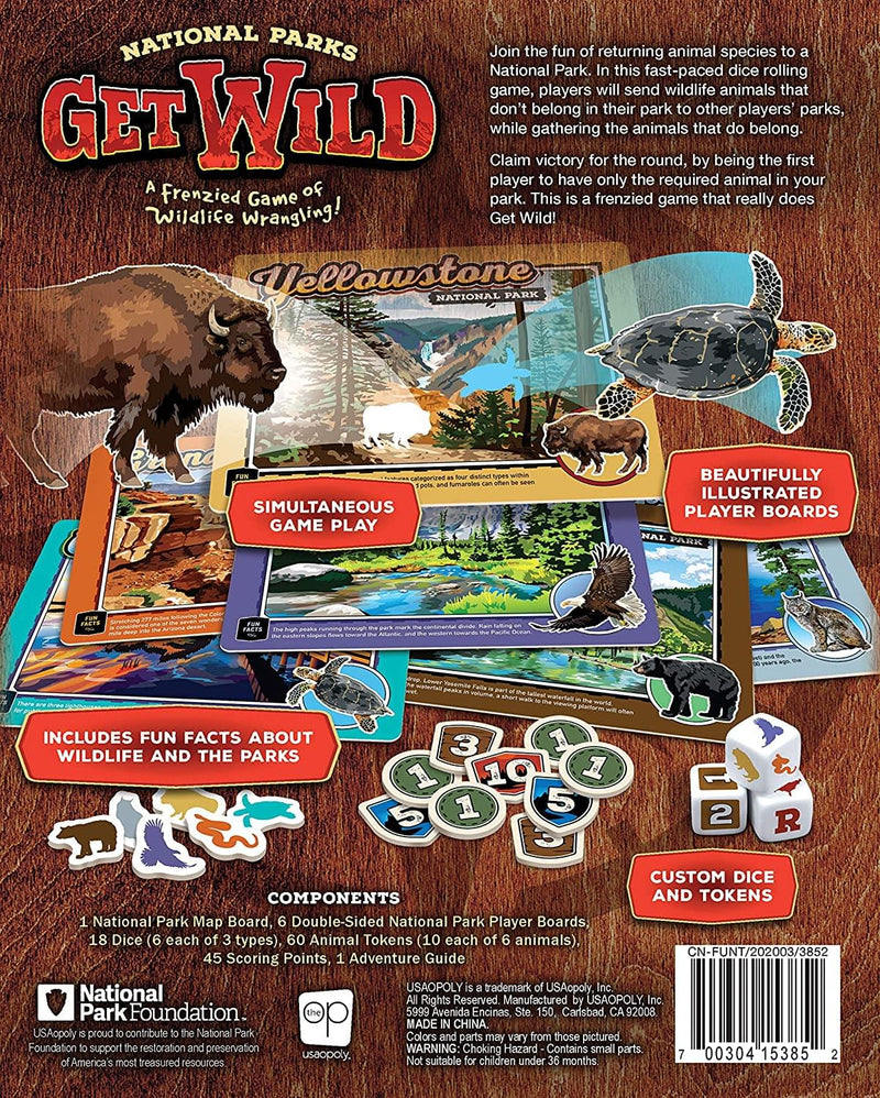National Parks Get Wild Dice Game