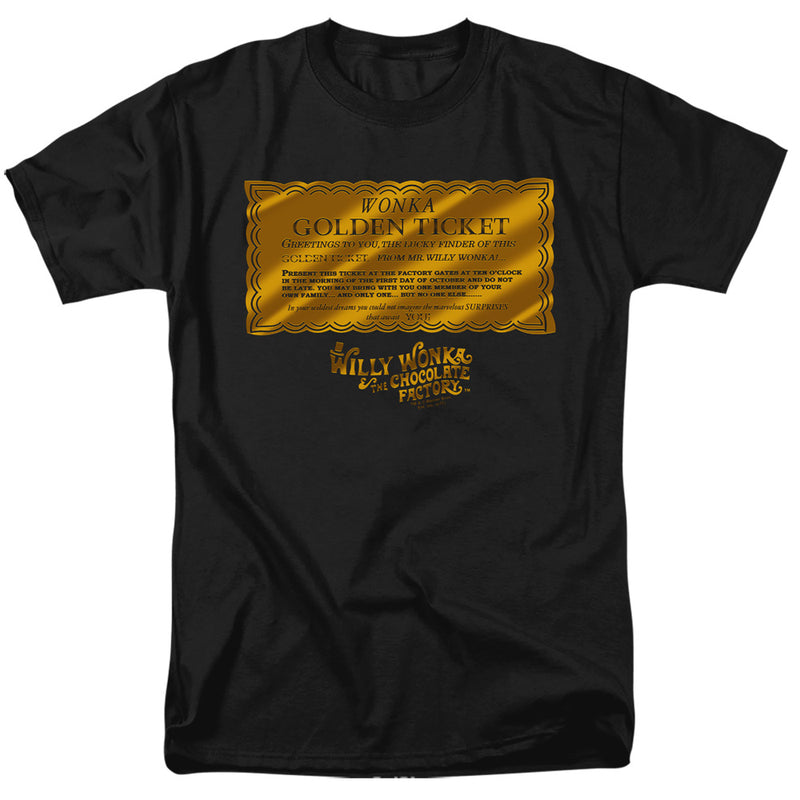 T-Shirt featuring design named Willy Wonka and the Chocolate Factory - Golden Ticket, product image 1 of 2