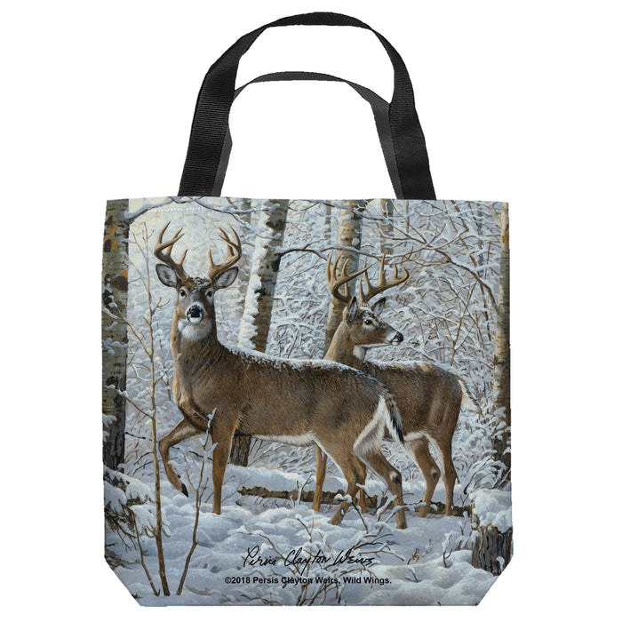 Nature Scenes - Snowy Deer Tote Bag