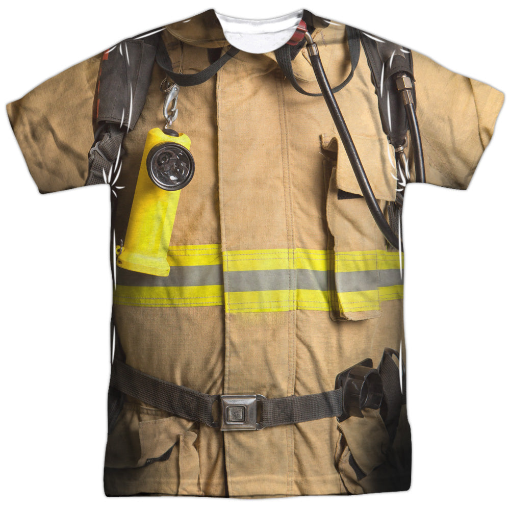 Firefighter Costume Front Back MeTV Mall   Firefighter Costume T Shirt 1 1200x1200 