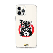 Cream iPhone case featuring Svengoolie target logo in center and "MeTV" logo at bottom.