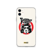 Cream iPhone case featuring Svengoolie target logo in center and "MeTV" logo at bottom.