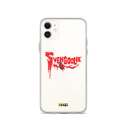 White Phone case with red dripping "Svengoolie" logo and three white bats, plus a small yellow MeTV logo at the bottom.