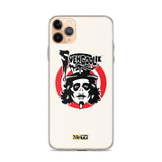 Cream iPhone case featuring Svengoolie target logo in center and "MeTV" logo at bottom.