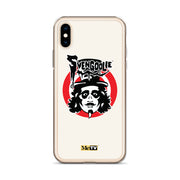 Cream iPhone case featuring Svengoolie target logo in center and "MeTV" logo at bottom.