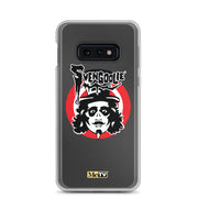 Gray Samsung case featuring the Svengoolie face logo with the text 'Svengoolie' in black above a red circle, with a small MeTV logo at the bottom.