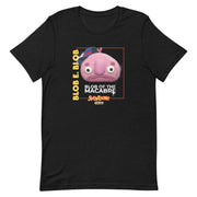 Black t-shirt with pink Blob E. Blob character wearing a blue cap, text reading "BLOB E. BLOB" and "BLOB OF THE MACABRE", plus Sventoonie and MeTV logos